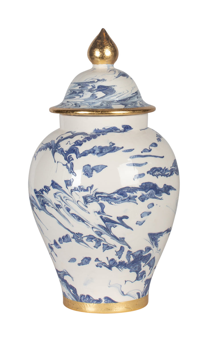 Marina Blue Marble Temple Jar