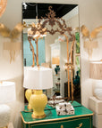 Mirror With Wood Veneer Decor
