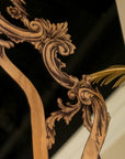 Mirror With Wood Veneer Decor
