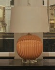 Mesa Peach Ribbed Lamp