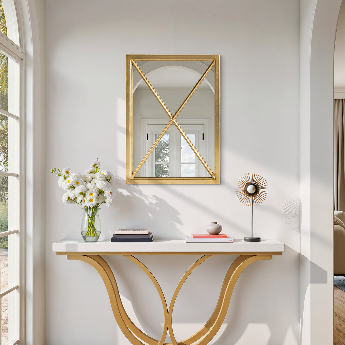 Gold Leaf Cross Mirror – Bradburn Home