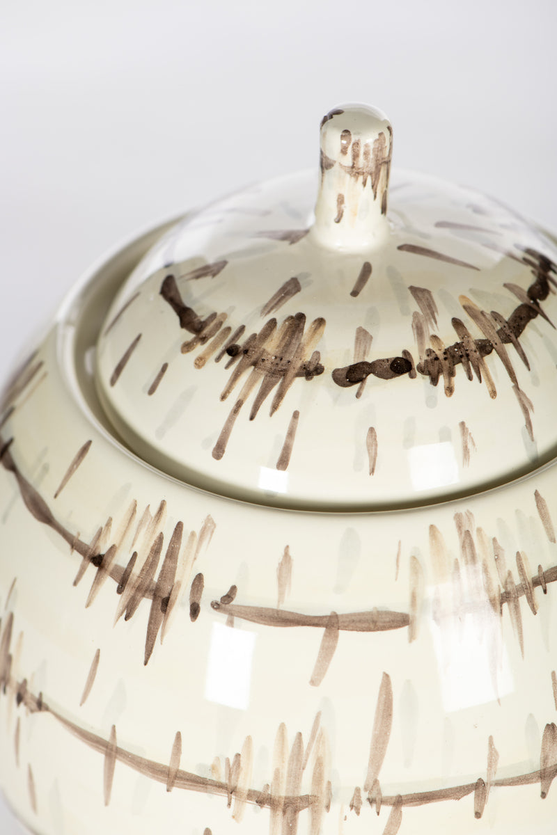 Large Bamboo Round Jar