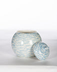 Small Blue And White Jar