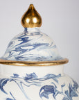 Small Marina Blue Marble Temple Jar