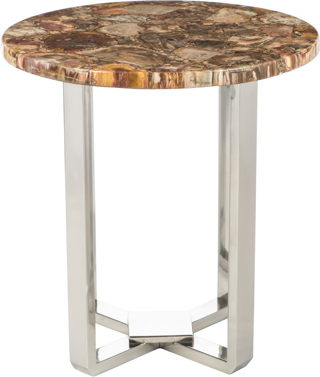 Nickel Agate Side Table