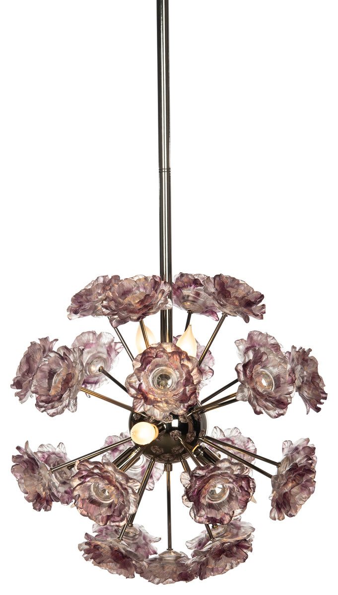 Glass Flower Chandelier