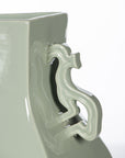 Celedon Dragon Handled Vase