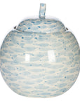 Large Blue And White Round Jar