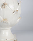 Artichoke Object In Ivory Distressed Finish