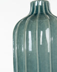 Tall Ridged Ceramic Vase