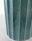 Tall Ridged Ceramic Vase