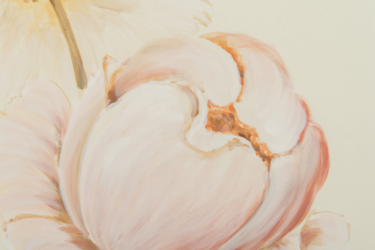 S/2 Cream Flora Panels