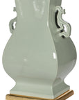 Celedon Dragon Handled Vase