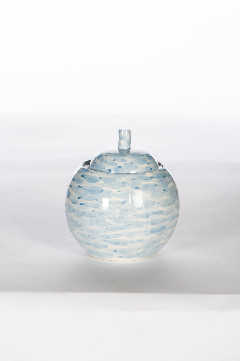 Small Blue And White Jar