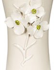 Tall White Dogwood Floral Vase