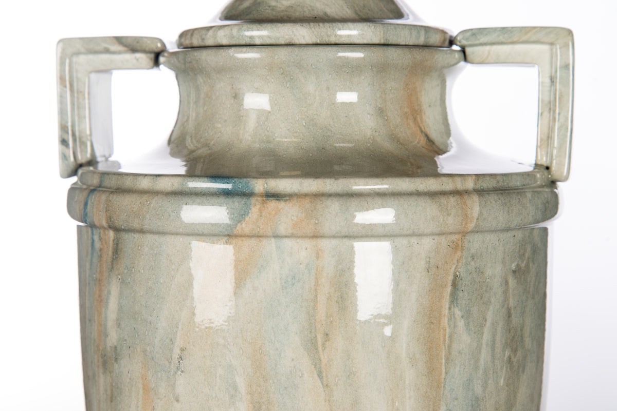 Green Marble Temple Jar