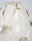 Artichoke Object In Ivory Distressed Finish