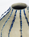 Gray & Blue Hand Formed Vase