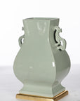 Celedon Dragon Handled Vase