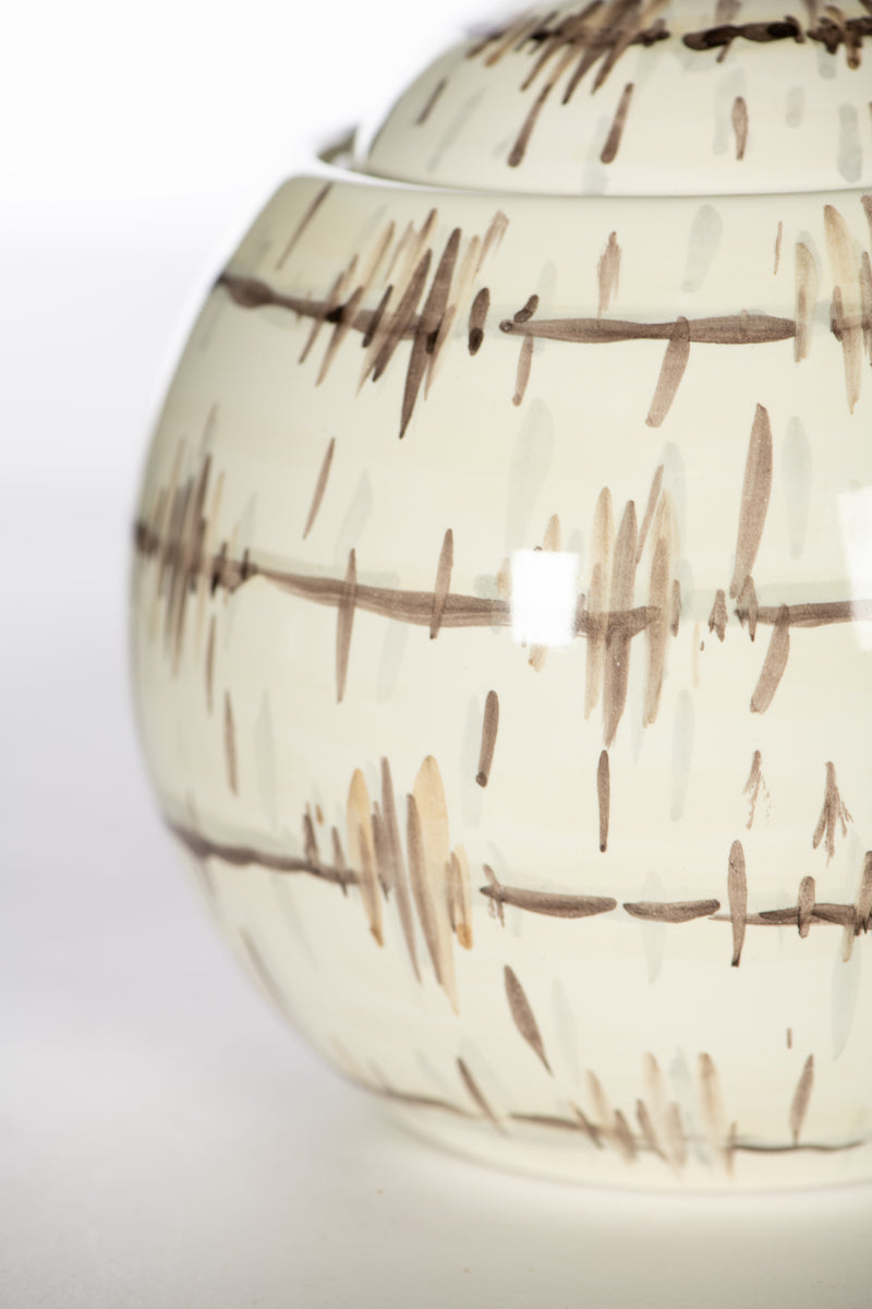 Large Bamboo Round Jar