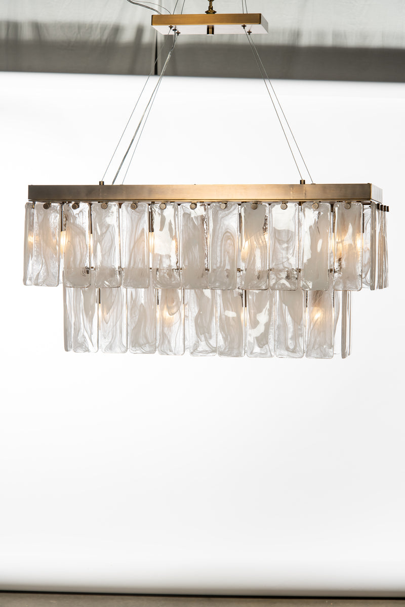 chandelier シェルフ Tiered Glass Chandelier – Bradburn Home