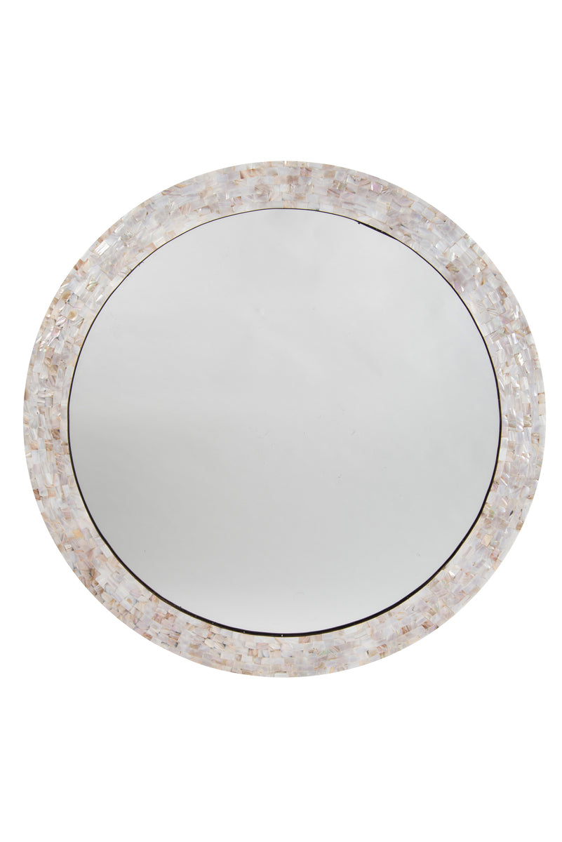 White Mother Of Pearl Mirror