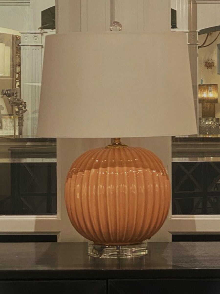 Mesa Peach Ribbed Lamp