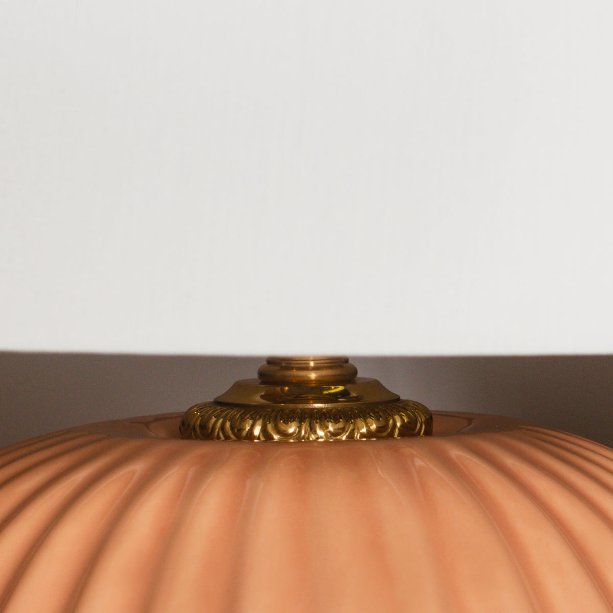Mesa Peach Ribbed Lamp