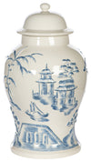Temple Jar With Asian Motif