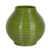 Ribbed Green Vase