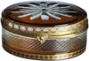 Oval Cut Glass Box