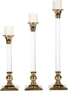 Set Of 3 Acrylic Candle Sticks