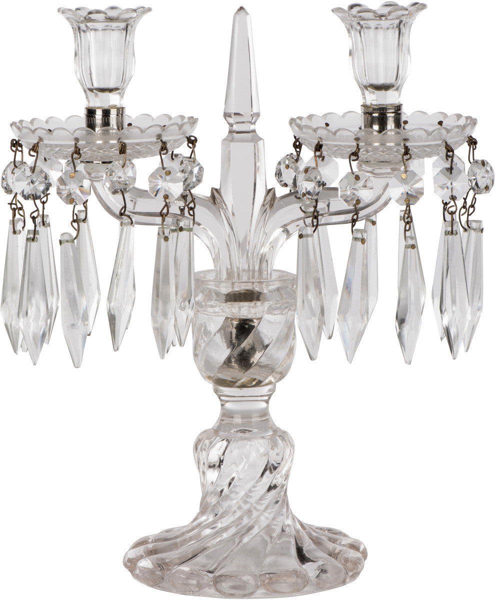 Fancy Glass 2 Candlelabra Accessory
