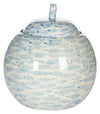 Large Blue And White Round Jar