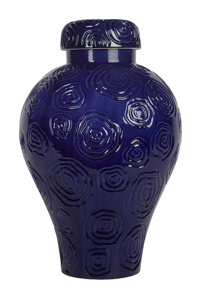Cobalt Blue Temple Jar