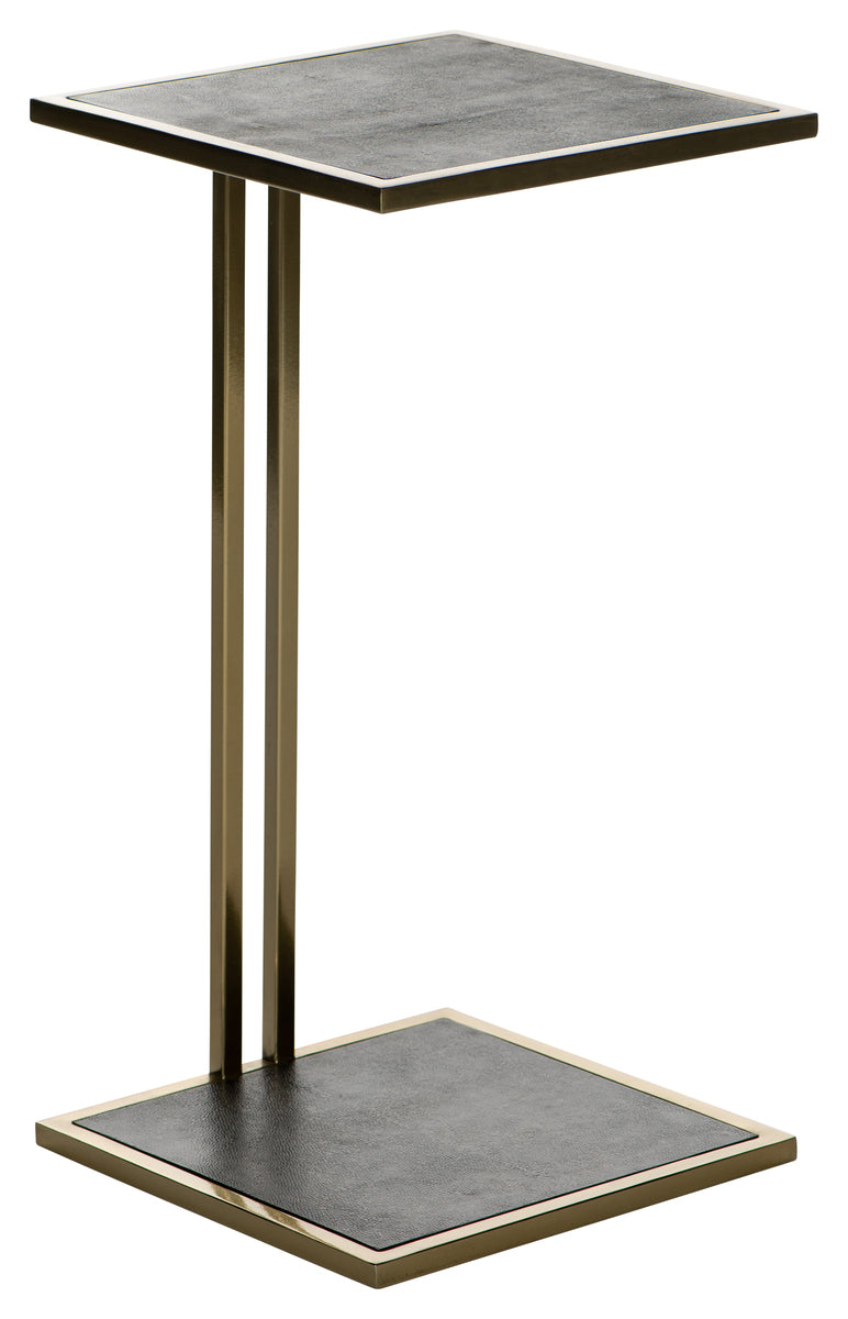 Shagreen W/Brass Side Table
