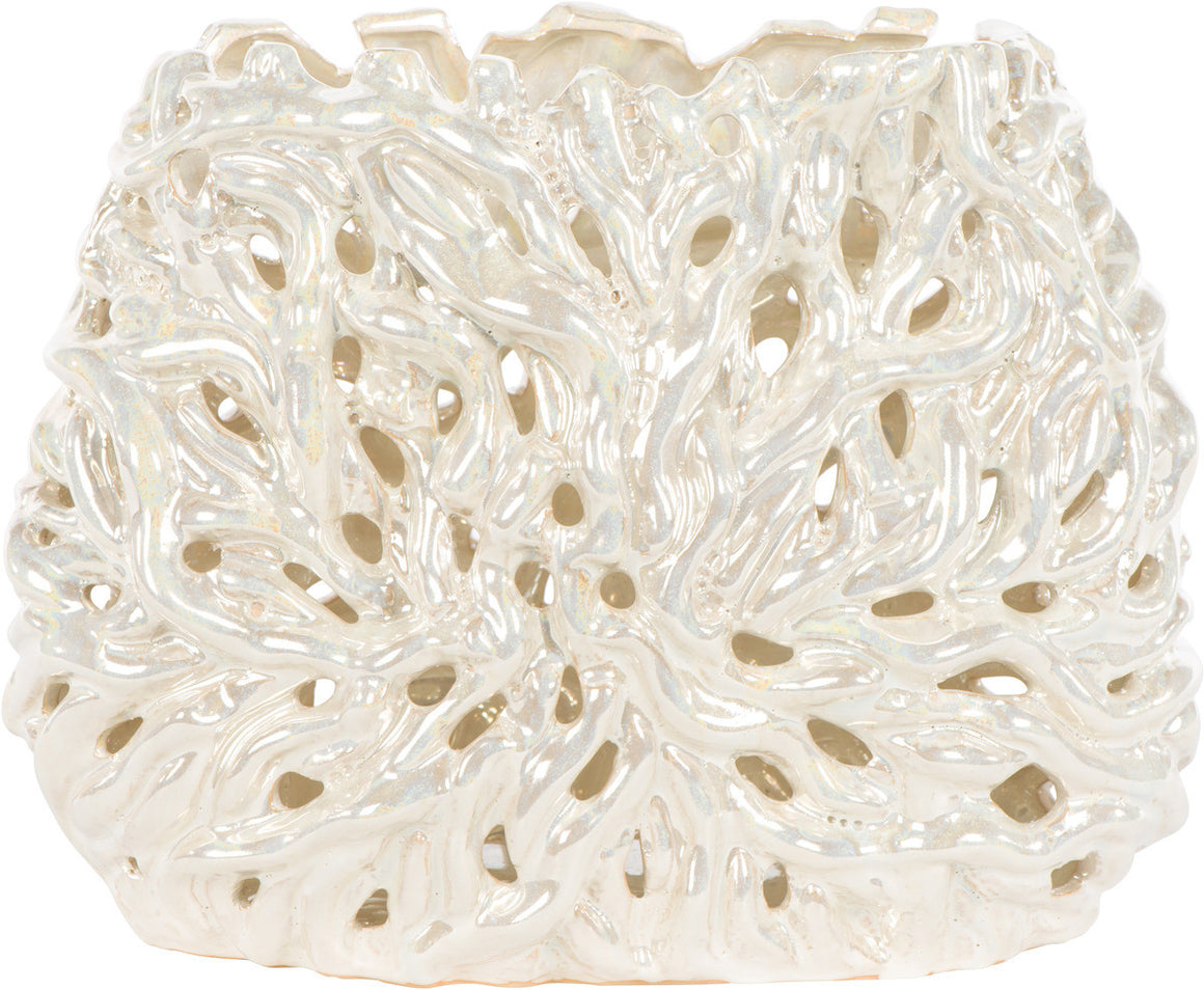 Pearlized Oval Vase