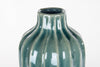 Small Blue Ridged Slender Vase