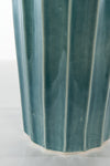 Tall Ridged Ceramic Vase