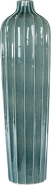Tall Ridged Ceramic Vase