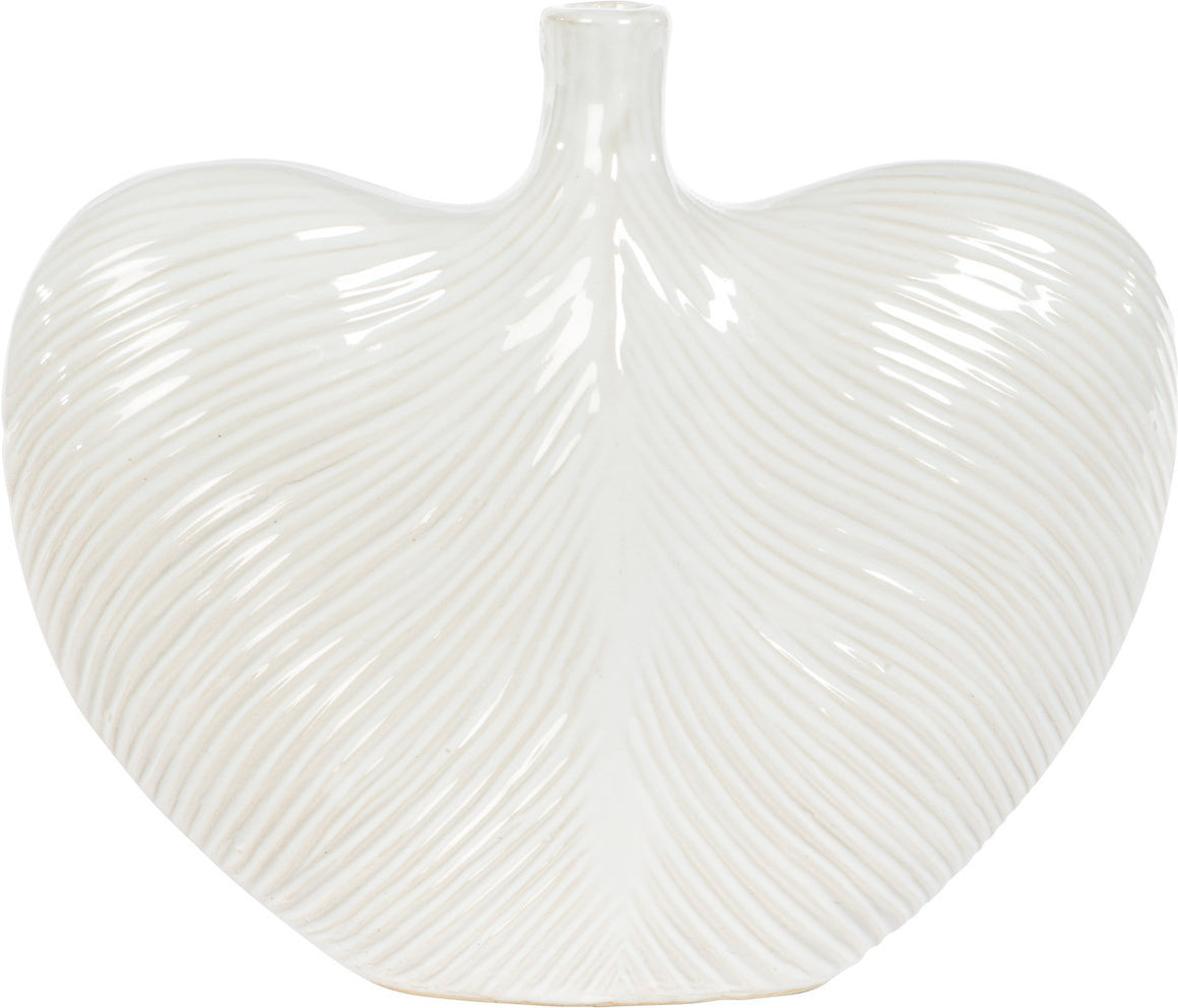 White Leaf Vase