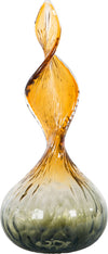 Free Form Amber Glass Twist
