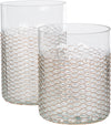 Set Of Two Glass Hurricanes