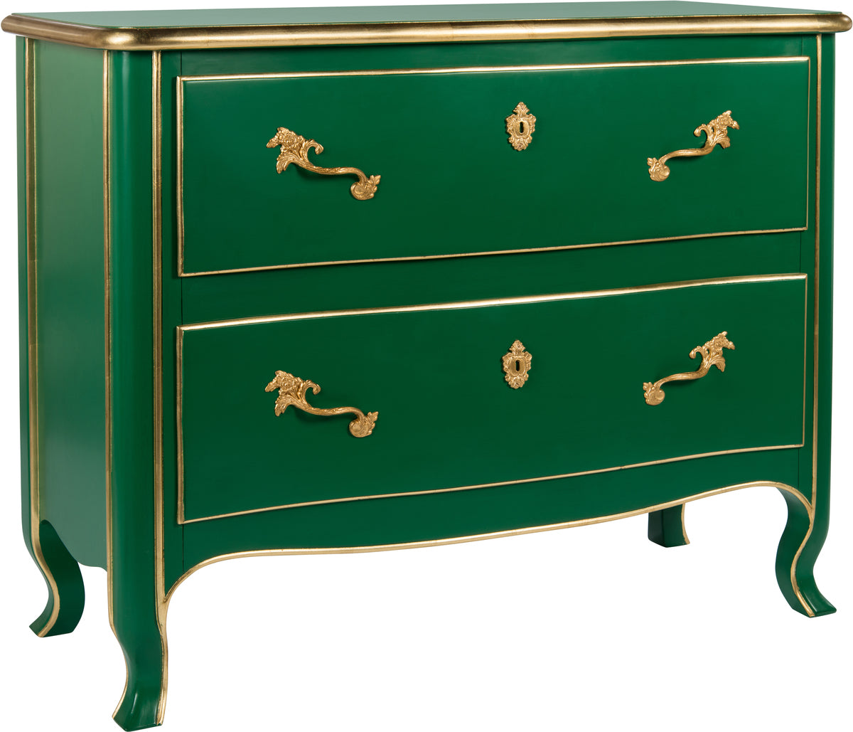 Emerald Green 2 Drawer Chest - Bradburn Home