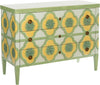 Three Drawer Green & Yellow Chest