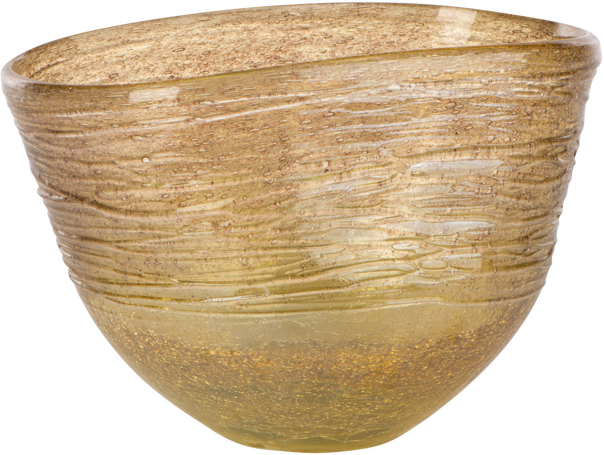 Amber Hue Oval Vase