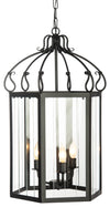 3 Lt Dark Bronze Hex Lantern