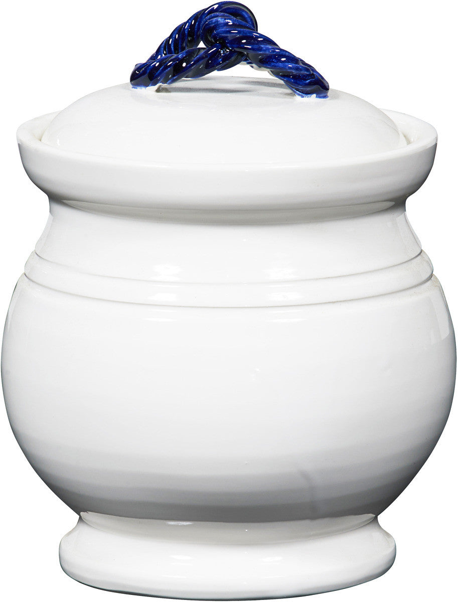 Medium White Nautical Jar
