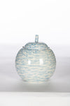 Large Blue And White Round Jar