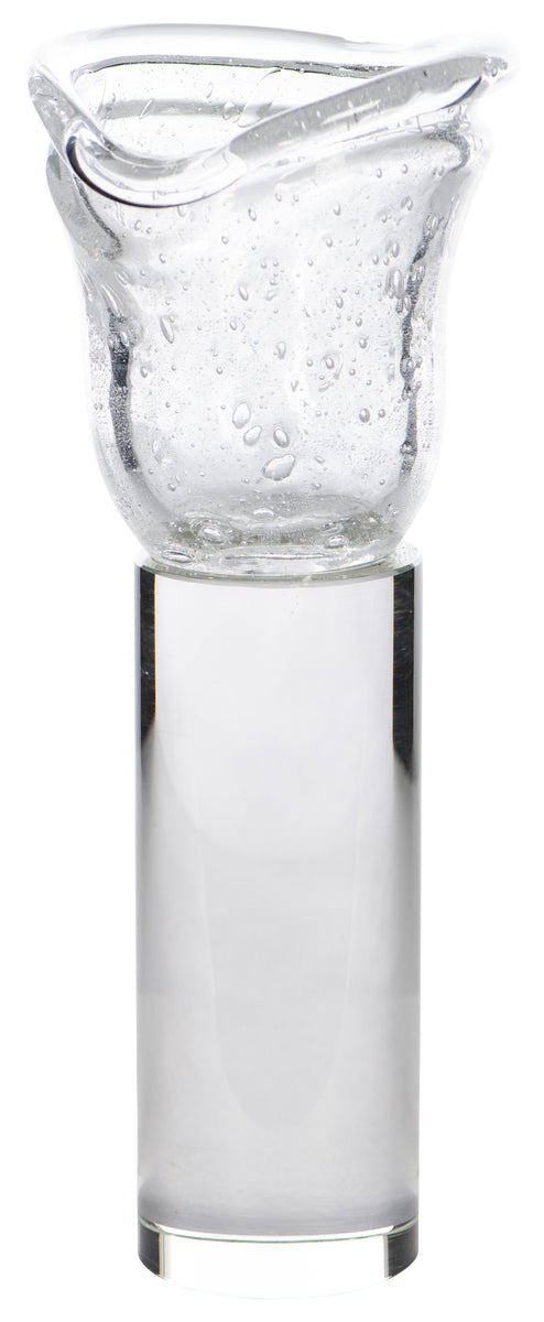 Glass Flower Bulb Candle Holder